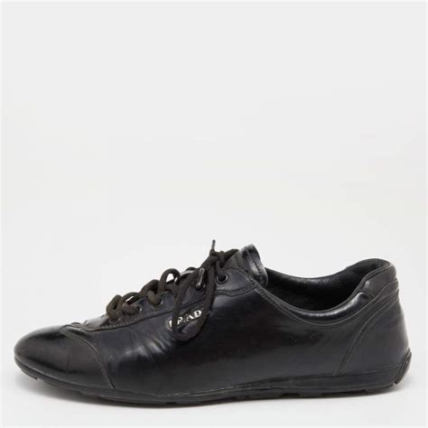 prada sport black patent leather low-top sneakers|prada patent leather shoes.